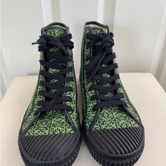 Loewe Green and Black Contemporary Sneakers - Picture 4 of 8